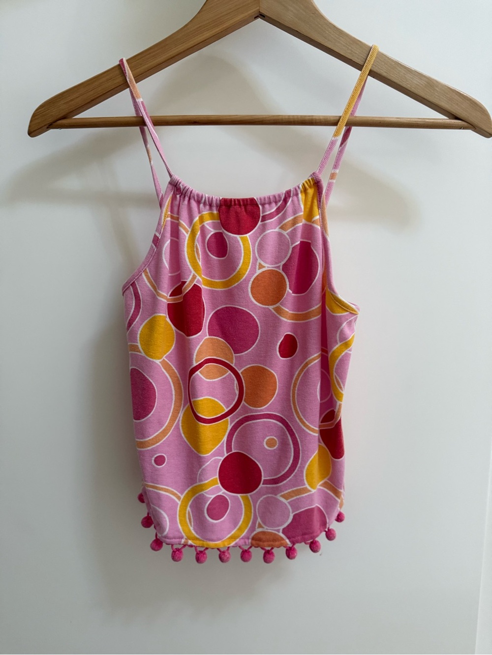 Vintage 90s Pelican Cove Ocean Cove Retro Mod Pom Pom Trim Tank Top S